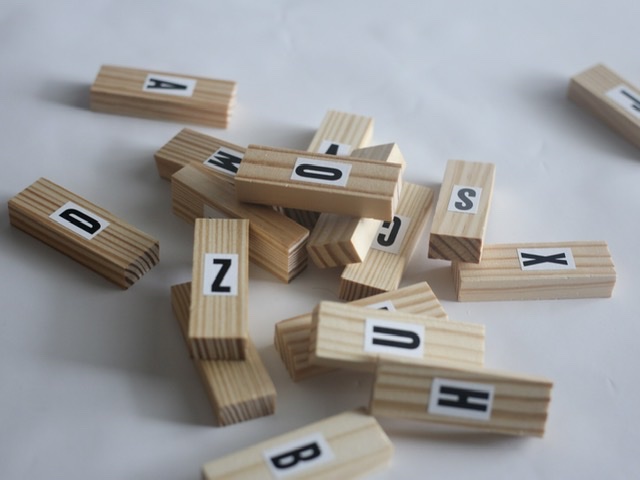 DIY Wooden alphabet blocks for play based learning